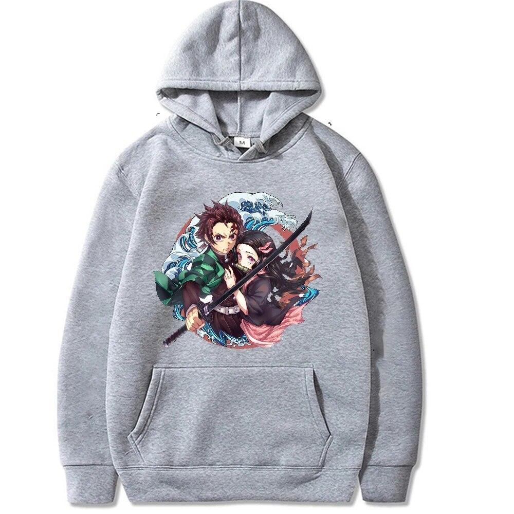 Anime Demon Slayer Hoodies Sweatshirt Kimsetsu No Yaiba Pullover Tracksuit Women Sweatshirt Unisex Hoodie Kids Unisexs Clothes Coat