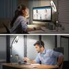 Ring Light with Tabletop Adjustable 3 Color 10 Dimming 1500 USB for and Online Classes Stand, Height, Modes, Levels, Lumens, Powered, Lighting,