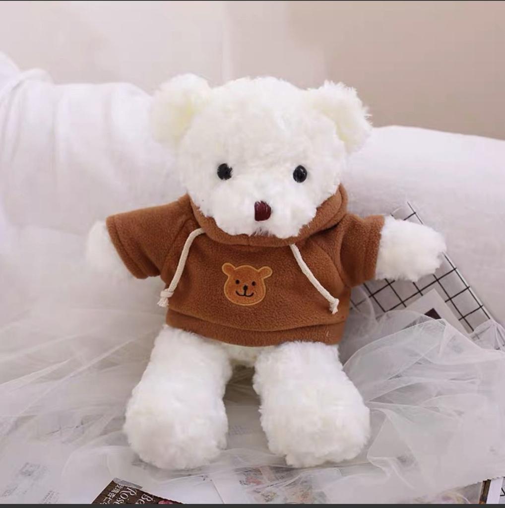 Teddy Adorable Bear Hoodie Cute Girl Kids Companionship Plush Toy Birthday Gift