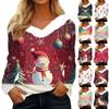 Long Sleeve Shirts For Women Cute Tops Christmas Prints Tees Blouses Casual Plus Size Basic Tops Pullover