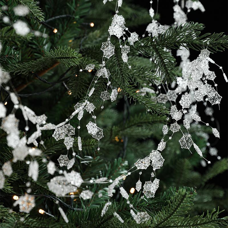 Pearl Chain Bead String Icicle Pendant for Christmas Tree Ornaments and Wreaths