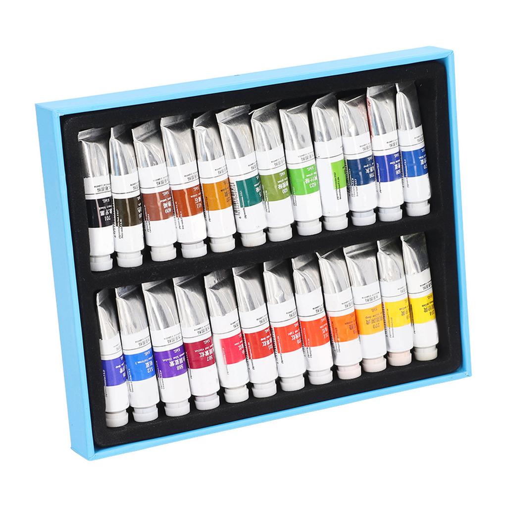 Набор акварельных красок в тюбиках 5 мл, прозрачный пигмент, быстросохнущий, многоразовый, легко смешивается, высокая насыщенность