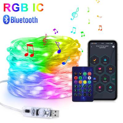 20 м 200 светодиодов USB светодиодная лента 5 В RGBIC Dream Color светодиодная лента Bluetooth адресуемые гирлянды для рождественского декора