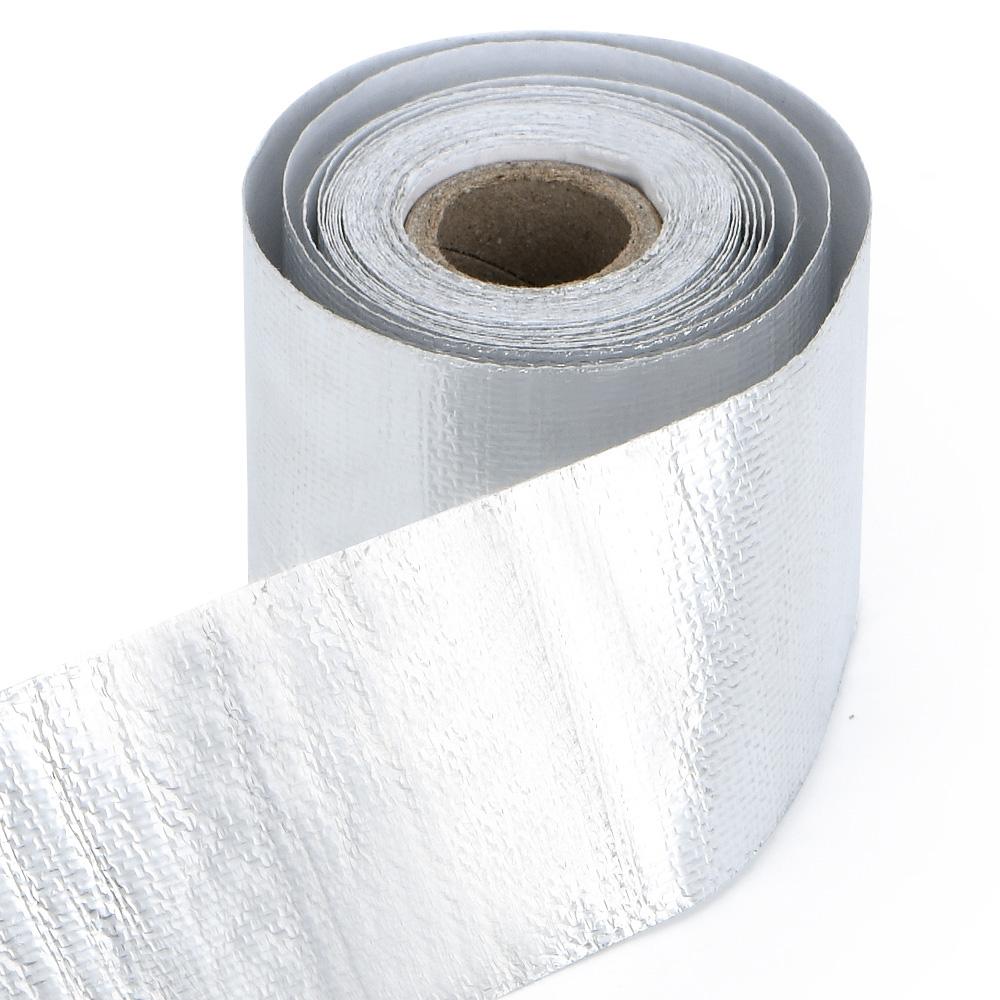 A Gold 2'' Thermal Exhaust Tape Air Intake Heat Insulation Shield Wrap Reflective Heat Barrier Self Adhesive Engine 2 Inch 5/10M