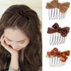 1PCS Elegant Acetate Bowknot Twist Hair Comb Princess Side Hair Clip Bangs Clip Hair Style Accessories