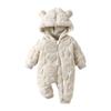 Baby Boy Girl Cute Bear Hooded Romper Snowsuit Infant Warm Fleece Jumpsuit