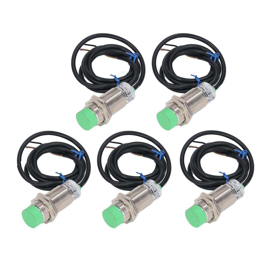 5PCS Inductive Proximity Switch NPN ABS Aluminum Alloy IP65 Waterproof Non Embedded Approach Sensor 6‑36VDC