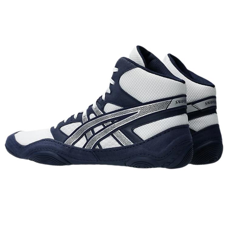 Asics Snapdown 4 Удобные Модные Трендовые Минималистичные Поддерживающие Кроссовки Средней Высоты Мужские Тренировочные Кроссовки Синий Белый 1081A058-401