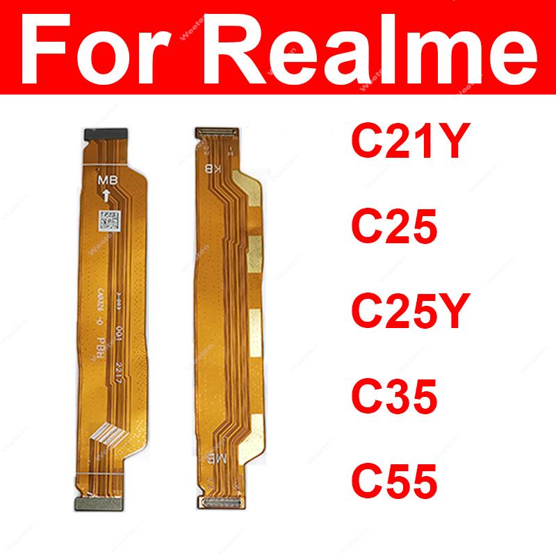 Гибкий кабель материнской платы для Realme C21Y C25 C25Y C35 C55, разъем для ЖК-экрана, сменный гибкий кабель для материнской платы