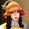 Hand-Crocheted Knitted Elf Hat Star Design Wizard Hat Cute Fairy Hat  for Adult and Children