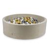 Dry Pool 130x40cm Velvet Soft Beige with 700 Balls: Beige, White, Silver
