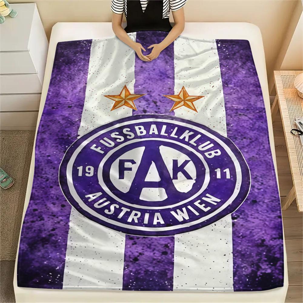 FK Austria Wien Print FlAannel Blanket, High quality Comfortable for All Seasons, Home Decor, Warmth and Comfort