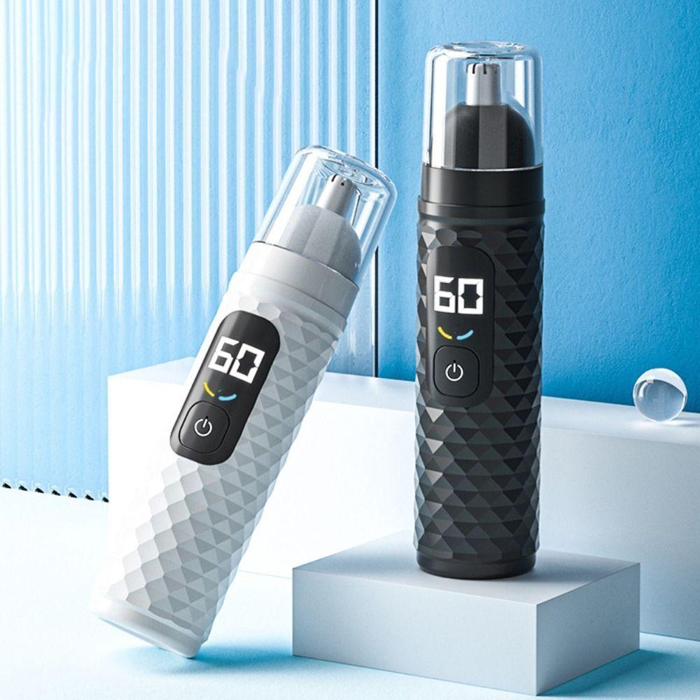 Rechargeable Men's Electric Razor 2 in 1 Electric Shaver Mini Nostril Cleaning Trimmer Bathroom