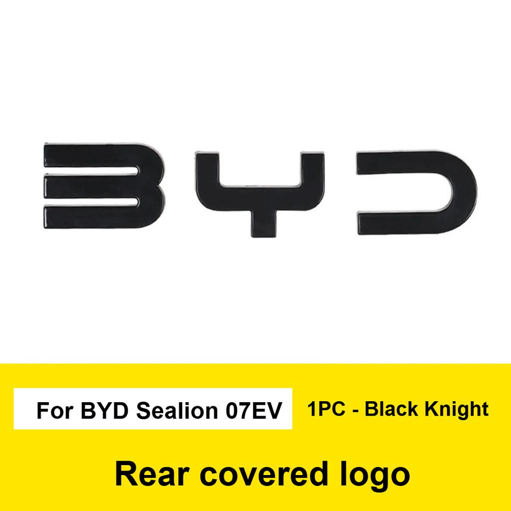 Для BYD Sealion 07 EV Автомобиль Черный Передний Значок Модификация Черный Воин Значок Автомобиля Покрытие Стилями Логотип Задний Логотип