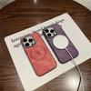 Беспроводная зарядка Магнитный кожаный чехол Для iPhone 16 15 14 13 12 11 Pro Max 14 Plus Для Magsafe Бампер Ударопрочный чехол