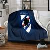 Sam-pdoria Team Crest Design Flannel Blanket, Soft Polyester, Modern Design, All-Season for Camping, Travel, Gifts for holidays or birthdays