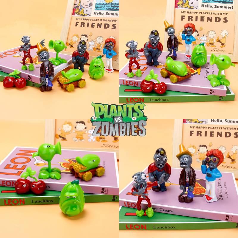 Растение против. Украшение для торта на день рождения зомби Горохострел Бомба Вишня Железное ведро Украшение для торта зомби