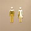 Bathroom Door Signage Self Adhesive Men Women Restroom Identification Signs Wall Decor