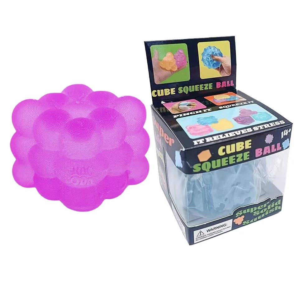 1Pc New three-dimensional candy kneading music adult Stress Relief Squeeze sensory Toy Decompression Simulation Cube Party Gifts