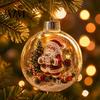 Christmas Gifts for Family Story Ornament, Acrylic Hanging Angel Santa Claus Holiday Home Decorations Candy House Designs, Ball Shape Festive