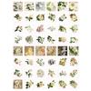 100PCS Handbook Decoration Stickers Flower Decorative Stickers DIY Theme Stickers for Diary Planner Scrapbook Type 2
