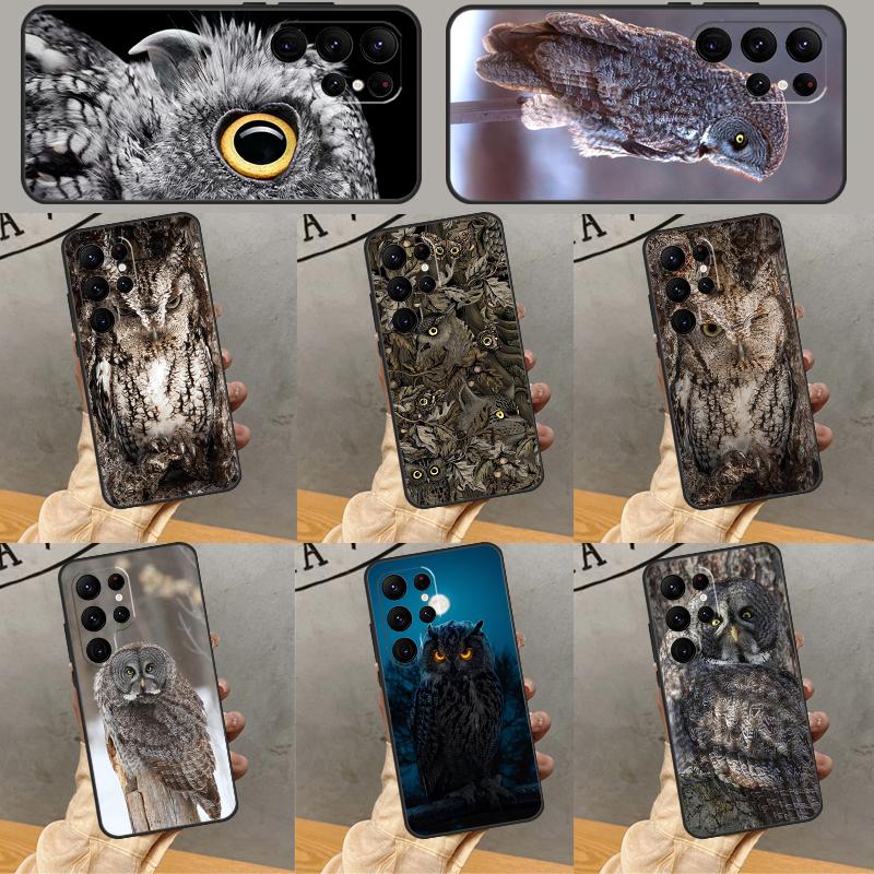 Камуфляжный чехол-сова для Samsung Galaxy S25 Ultra S24 S23 S22 S21 Ultra S9 S10 Plus S20 FE Funda Cover