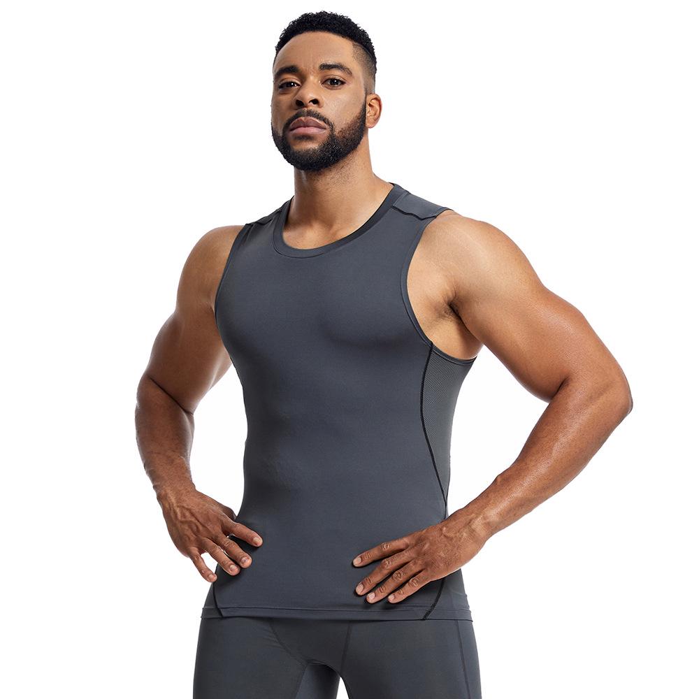 Men's Quick-Dry Silk Grid Sports Vest: Spring/Summer Base Layer for Training, Running, and Basketball