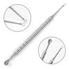Double-Ended Stainless Steel Circle/Horseshoe Header Nail Cuticle Pusher Remover Manicure Cleaner Care Tool