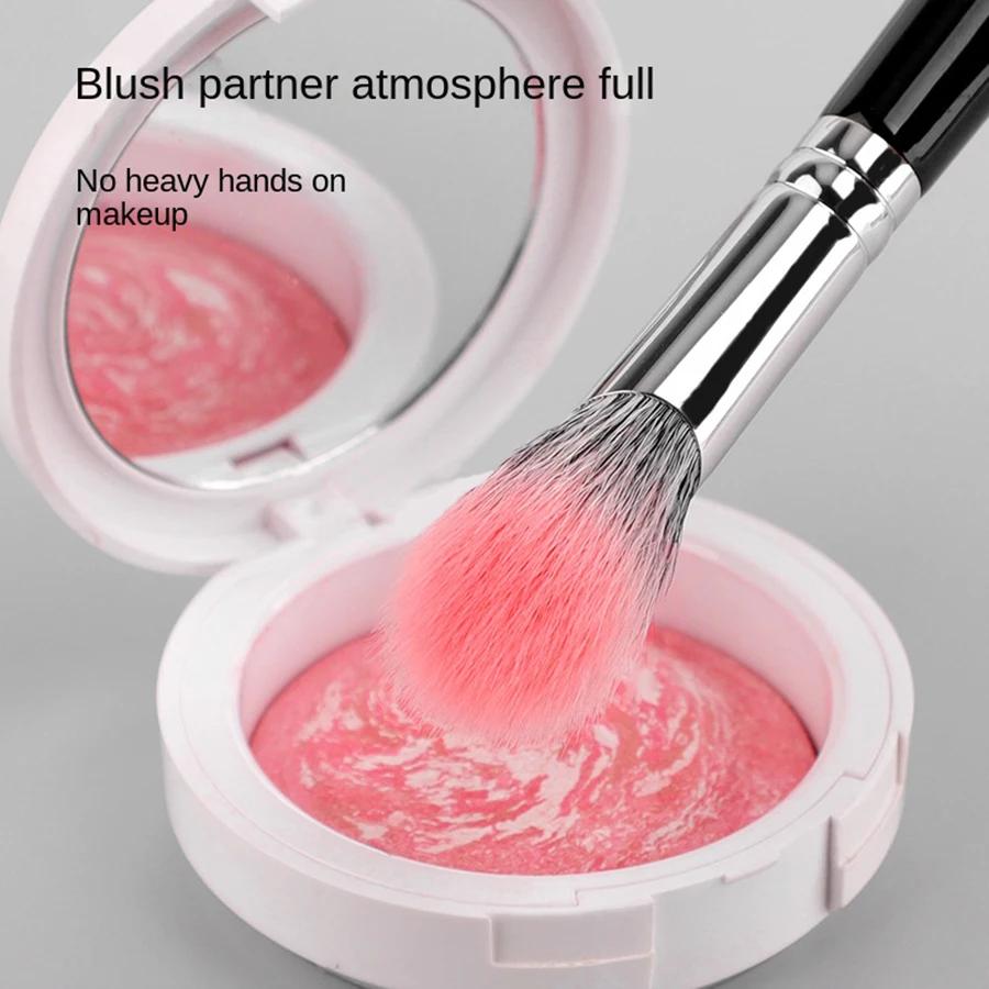 Goat Hair Blusher Brush Fingertip Aplication Stippling Powder Blusher Makeup Brushes Blush Makeup Tools