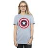 Marvel Womens/Ladies Captain America Distressed Shield Cotton Boyfriend T-Shirt