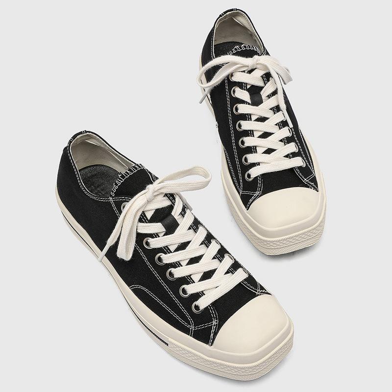 Square Head Commuter Canvas Shoes Low-Top Board Shoes Men'S And Women'S Casual Moral Training Shoes Summer Versatile And Comfortable Men'S Shoes