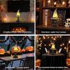 Pipihome Witch Hat Lamp, Handmade Resin Goth Lamp, Witches Hat Bedside Lamps, Halloween Decorations for Indoor and Outdoor, Gothic Home Decor for