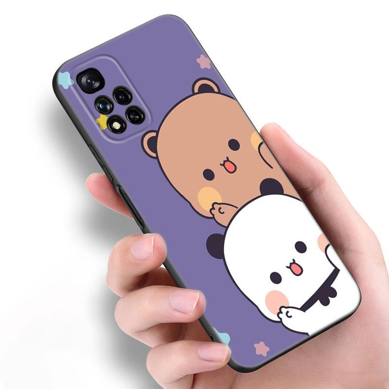 Cute BuBu DuDu Black Silicone Phone Case For Xiaomi POCO X3 X4 NFC F5 M3 M4 M6 X5 X6 Pro F3 F4 GT 5G C55 C65 M5