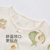 Fruit gauze underwear short sleeved full open jumpsuit