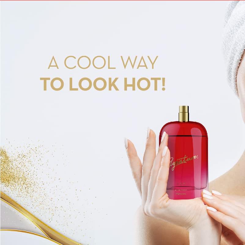 Парфюм Signature HOT - 100 мл | Парфюмированная вода | Для мужчин и женщин | Бодрящий и пленительный аромат | Роскошный стойкий аромат | Упаковка из 1 шт.