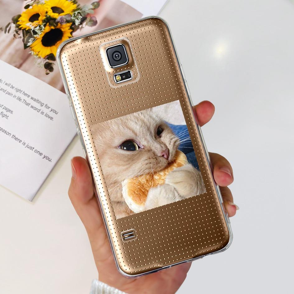 For Samsung S5 Case Cute Cartoon Soft Silicone Phone Back Cover For Samsung Galaxy S5 S 5 i9600 TPU Bumper on Galaxy S5 Neo Capa