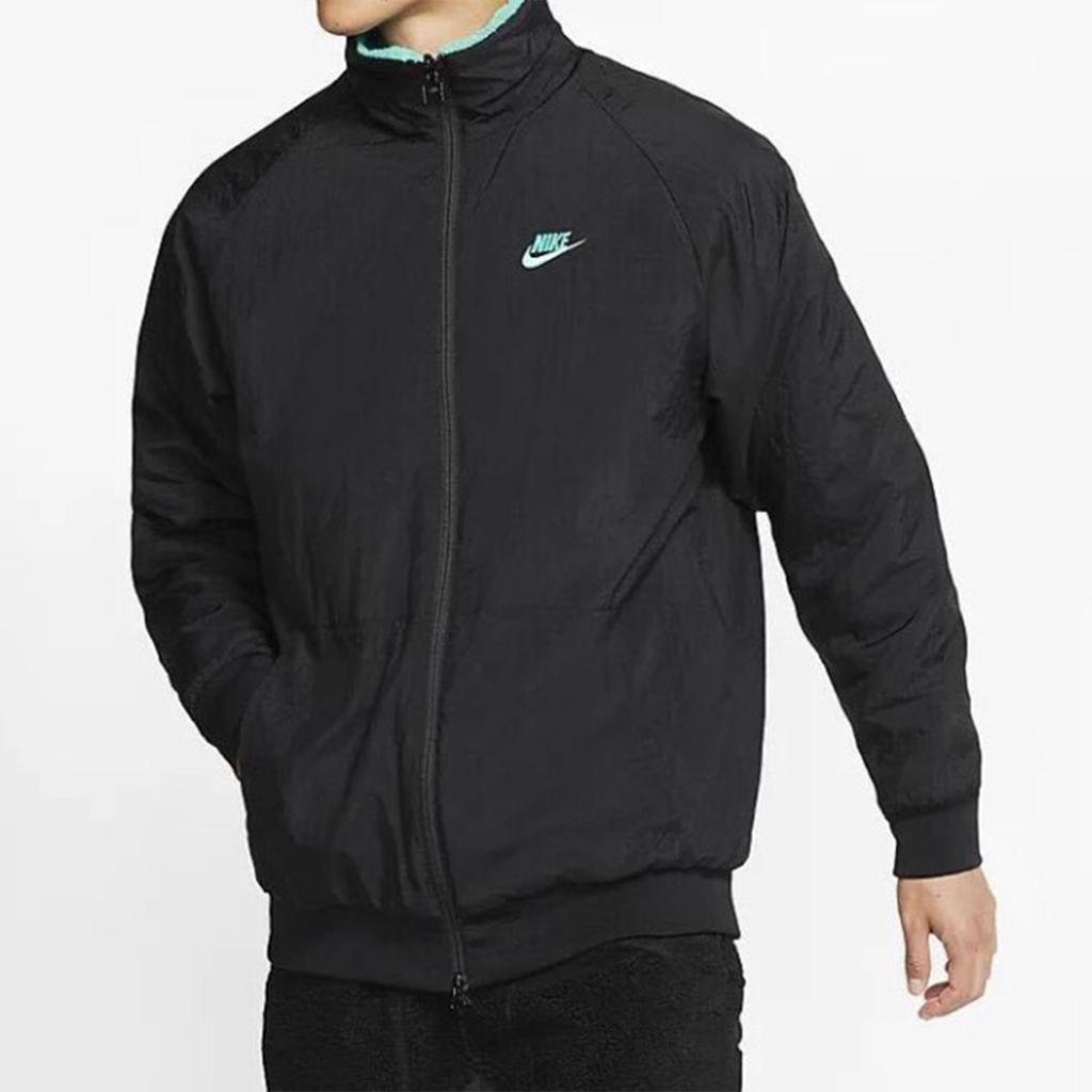 Nike Двусторонняя флисовая куртка из шерпа с большой галочкой — мужские куртки ограниченной серии синие BQ6546-301