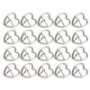 20Pcs Heart Shaped Buckle DIY Clasps Hairpins Clothing Bags Garment Decorative Pendant