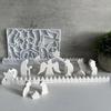 Advent Nativity Scene Silicone Mold Christmas Countdown Advent Calendar Resin Casting Molds Plaster Clay Wax Resin Art Craft