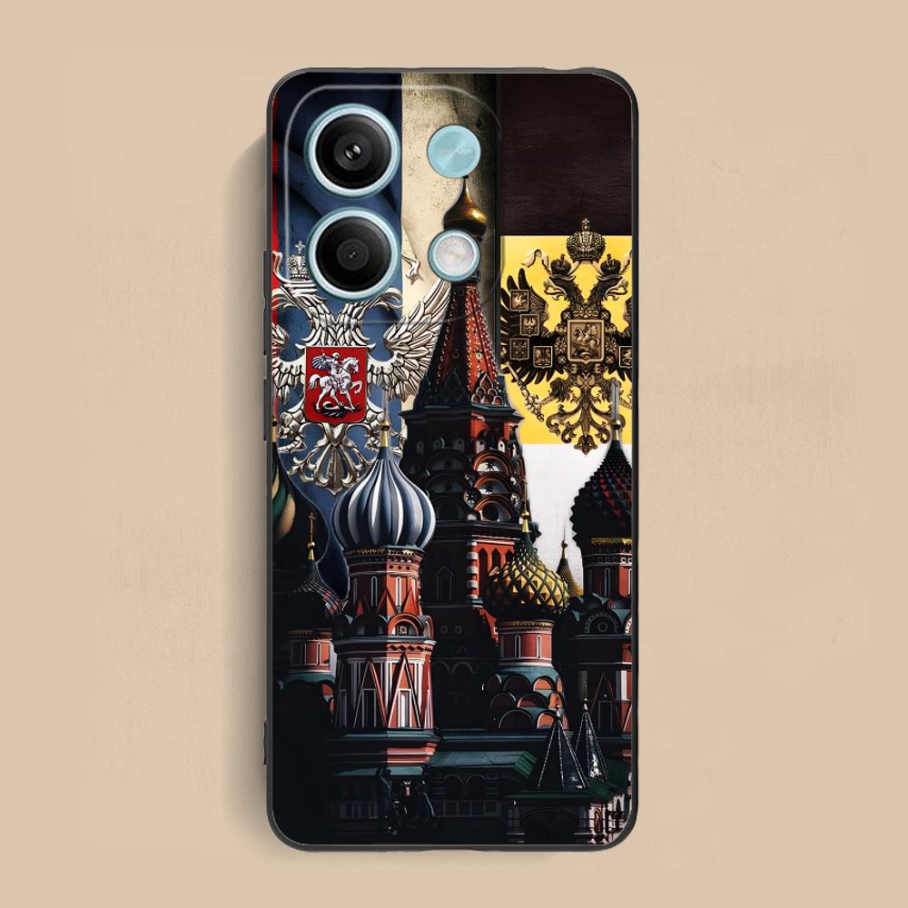 Russia Flag Matte TPU Mobile Phone Case for Xiaomi Redmi 15 14 13 12 A5 3 2 1 C Plus 4G 5G Colorful Printing Cover
