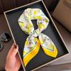 Floral Scarf Women Imitation Silk Square 70x70cm Shawl Wrap Foulard Lady Neck Kerchief Bandanas Hairband