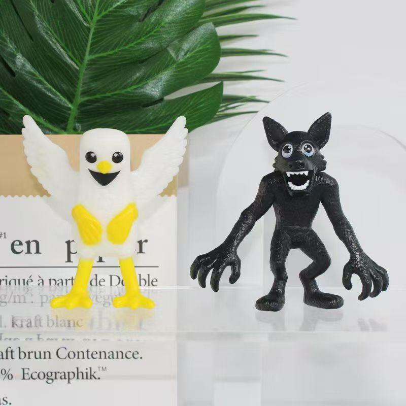 Новый набор из 6 фигурок персонажей «99 Ночной Лес», Совы, Козы, Волки, Олени, Игрушки-подарки «99 Ночной Лес»