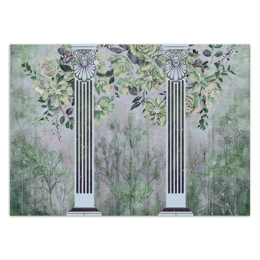 Wallpaper Ancient columns and flowers