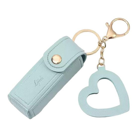 Сумка для помады, брелок для ключей, зажим-лобстер, мини-контейнер для помады из нержавеющей искусственной кожи с подвеской в ​​виде сердца, кошелек, органайзер для ключей, держатель для ключей