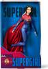 barbie Модная кукла из коллекции Supergirl в красно-синем костюме из фильма «Флэш» с подставкой для демонстрации, плащ,