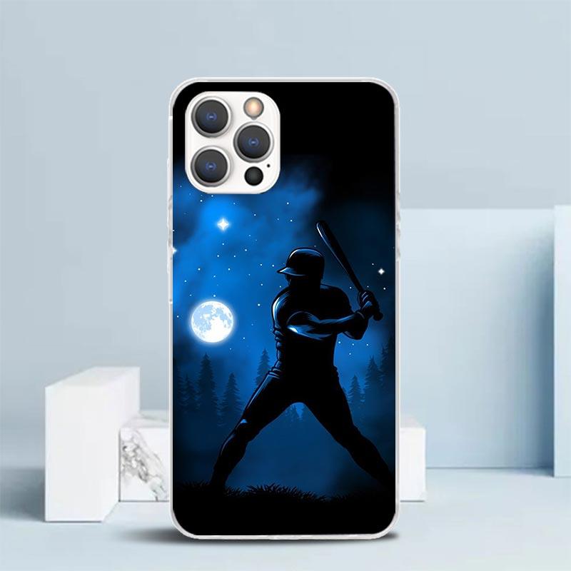 Baseball Sport Soft Cover for iPhone 16 17 Air 15 14 Pro Max 16E Phone Case 13 Mini 12 11 7 SE 8 Print Pattern Fit Cases 16 17 A