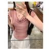 Swing Collar Slim Slimming Stretch Short-sleeved T-shirt Women's Summer 2025 New Hot Girl Short Top