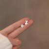 Korean Simple Snowflake Reindeer Stud Earrings - Cute Animal Christmas Gift