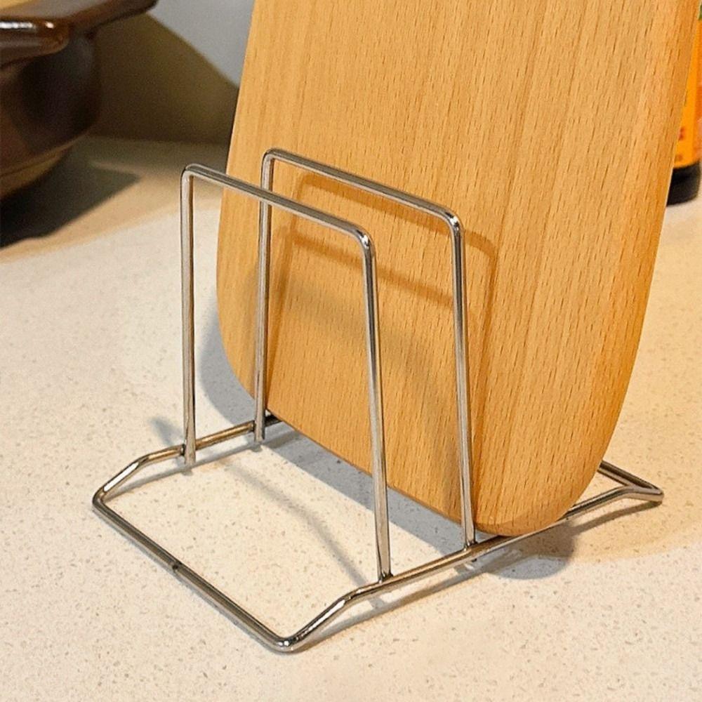 Non-Slip Chopping Board Holder Space Saving Pot Pan Lid Holder  Kitchen Storage