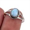 Natural Republic Larimar Gemstone Handmade 925 Sterling Silver Ring S.5.5 B6V48